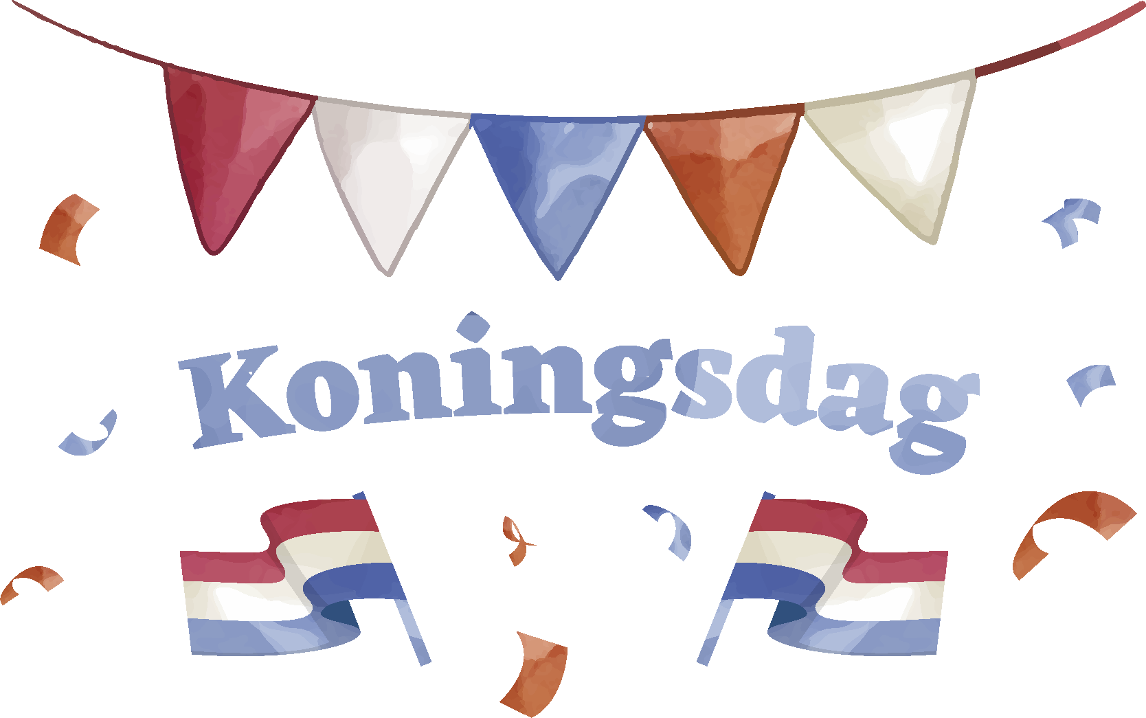 Koningsdag viering Feestdagen sticker - TenStickers