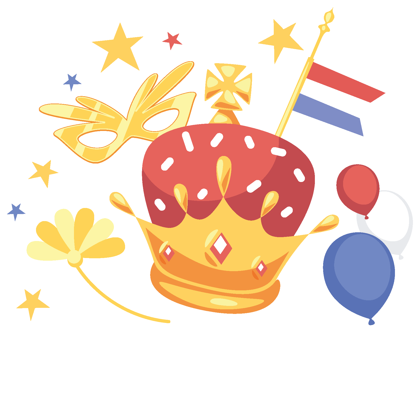 Koningsdag Feestdagen sticker - TenStickers