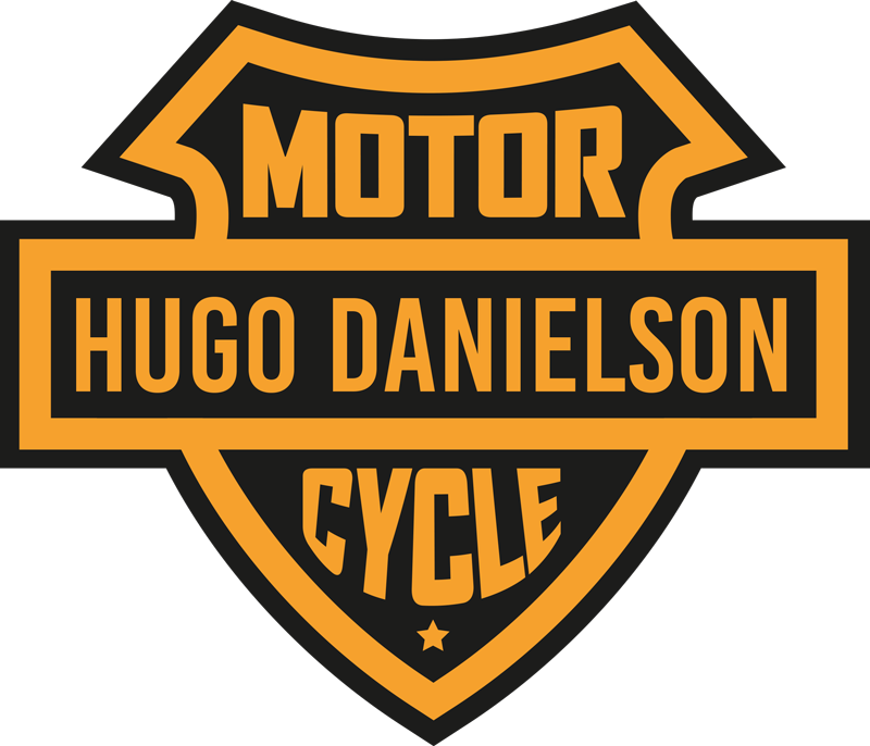 Vinilo decorativo personalizable escudo de moto clasica - TenVinilo