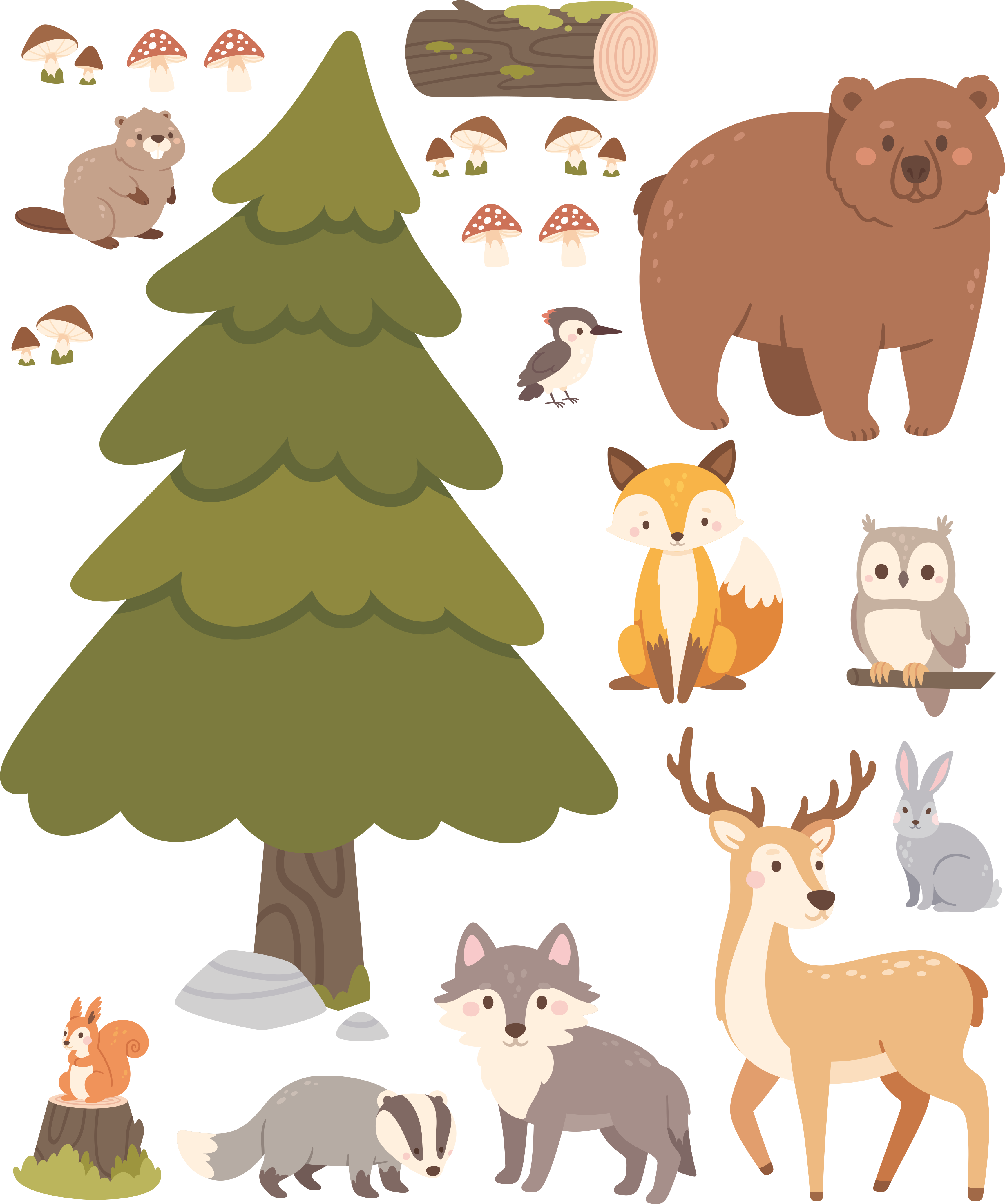 Forest Animals Wall Sticker Children s Room