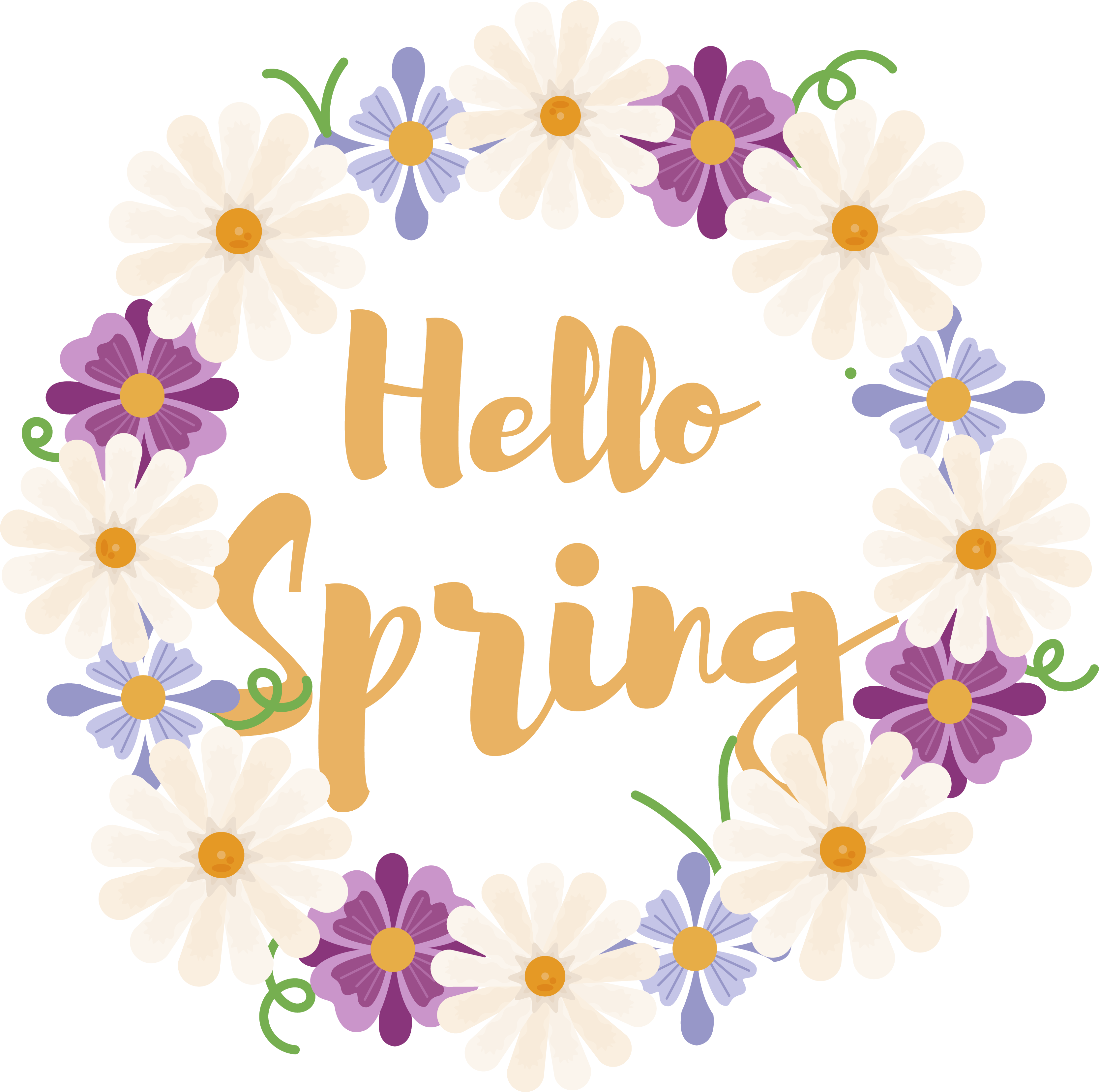 Schaufenster Aufkleber hallo frühling - TenStickers