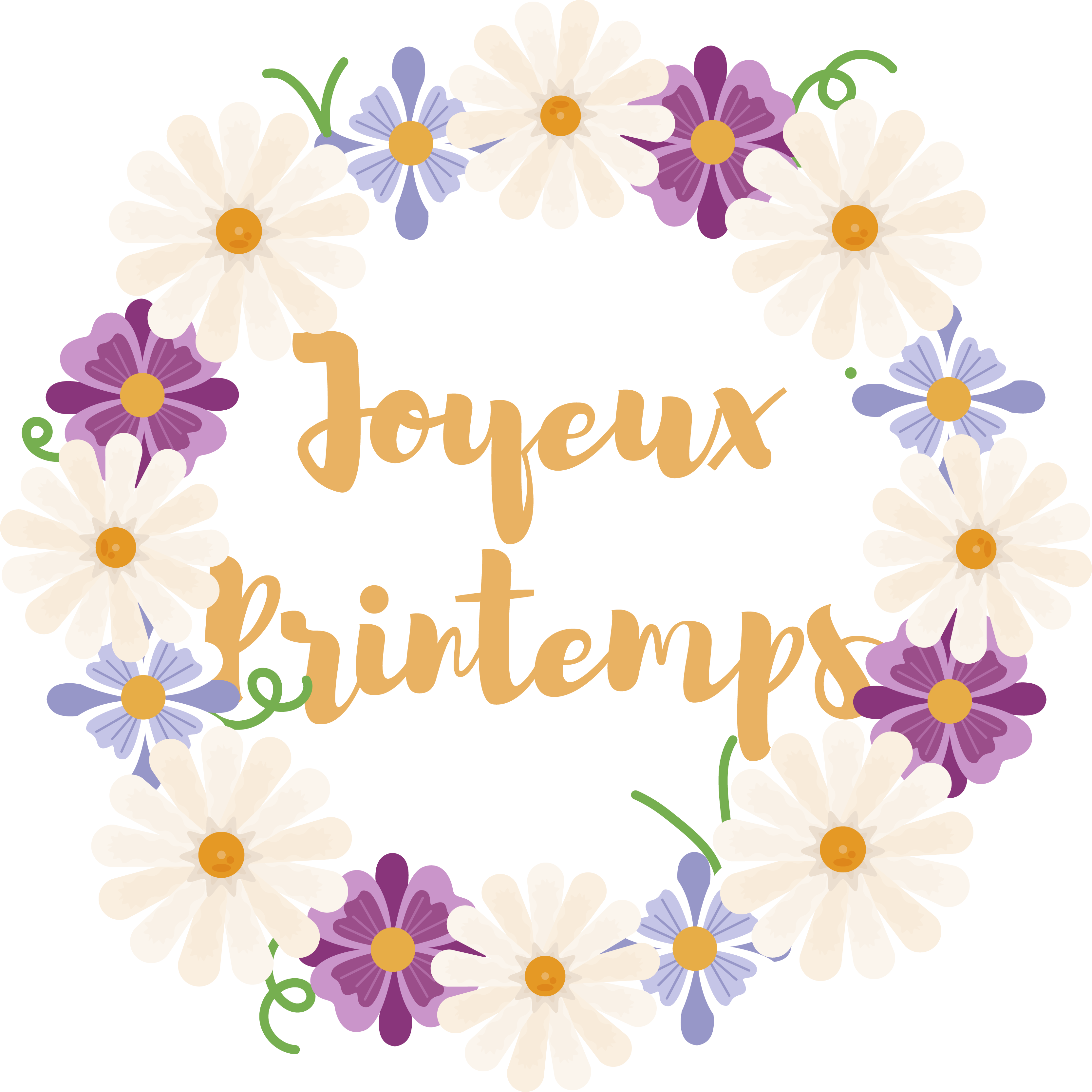 Sticker fenêtre bonjour printemps - TenStickers