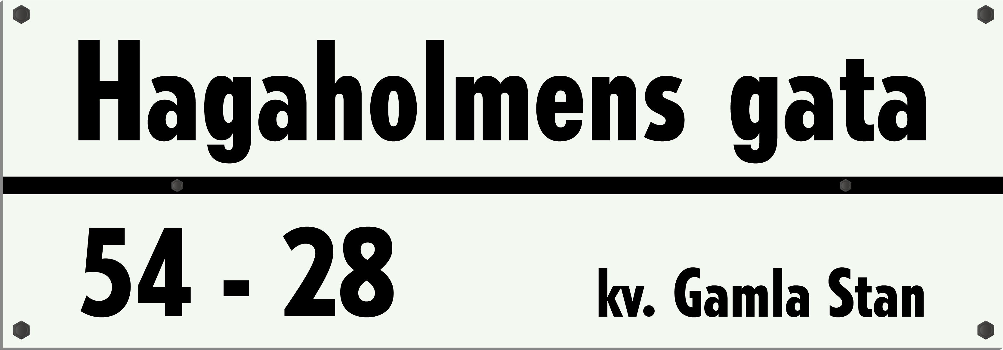 Gatuskylt stockholm Namn klistermärke - Tenstickers