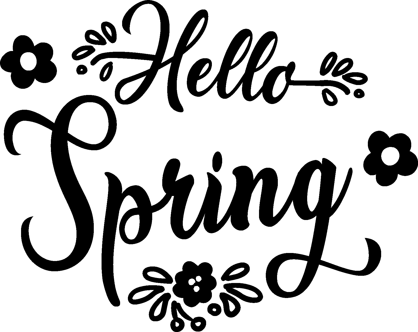 Vinilo escaparate hola primavera - TenVinilo