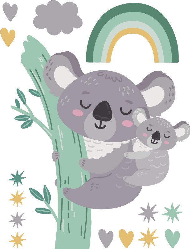 Happy koalas wall stickers children's room - TenStickers