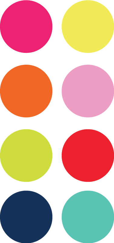 Coloured Circle Stickers TenStickers