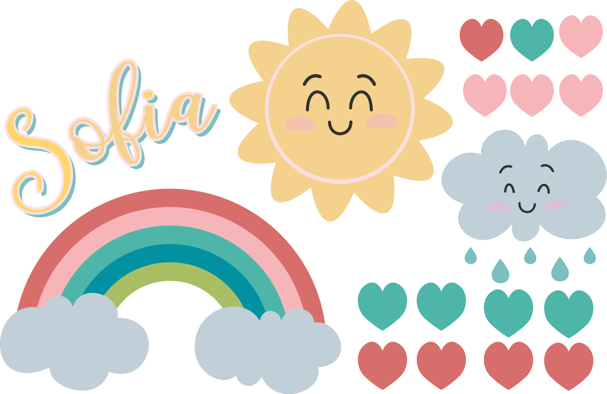 Vinilo ilustración feliz amanecer - TenVinilo