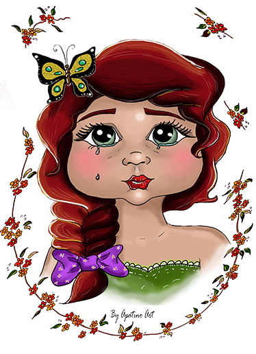 Vinilo decorativo niña lágrima ojo - TenVinilo