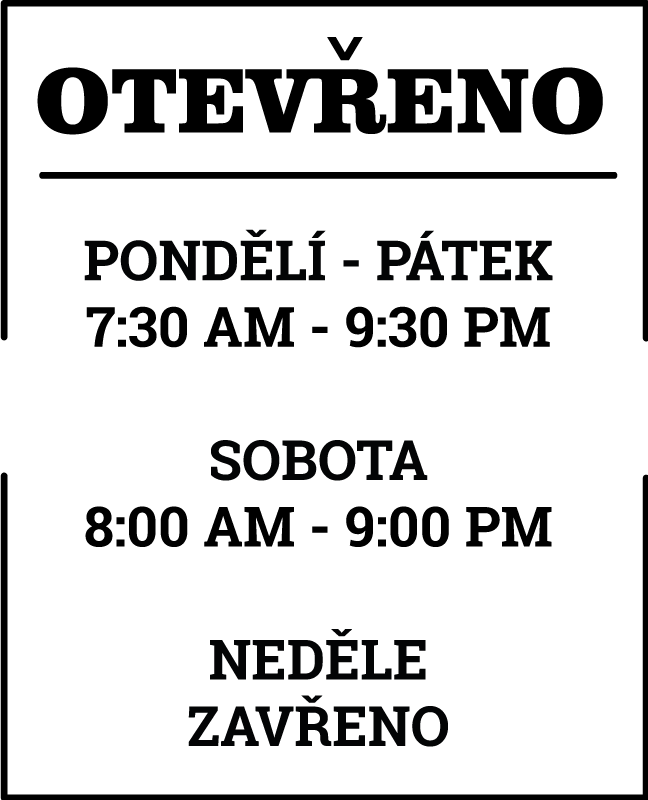 Otevírací doba Nálepka na okno - TenStickers
