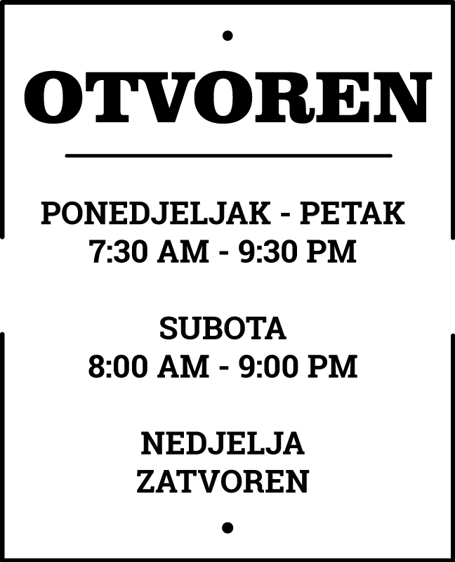 Naljepnice Prednja trgovina radno vrijeme - TenStickers