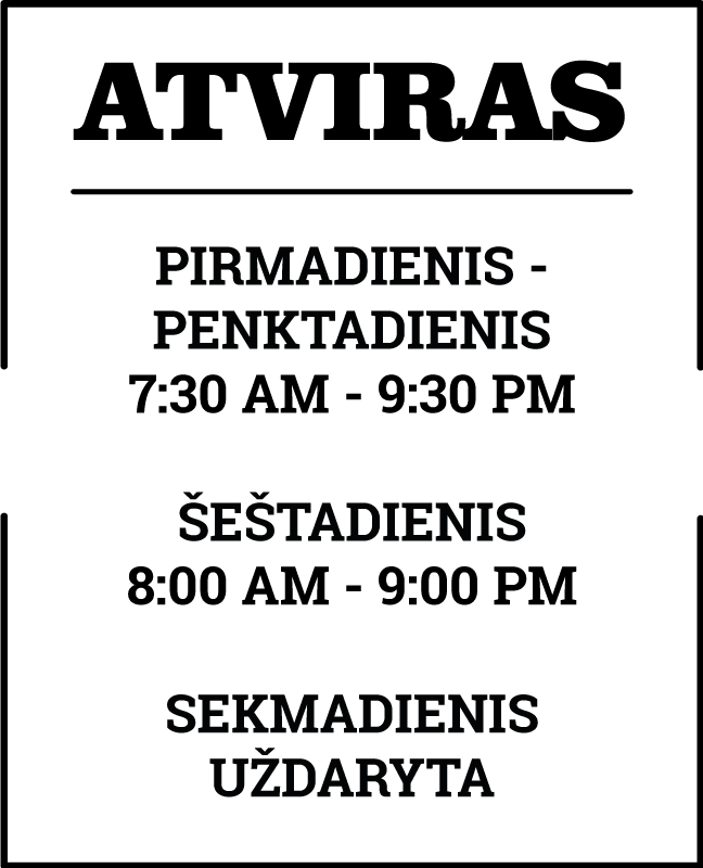 Darbo valandos parduotuvės langų lipdukas - „Tenstickers“