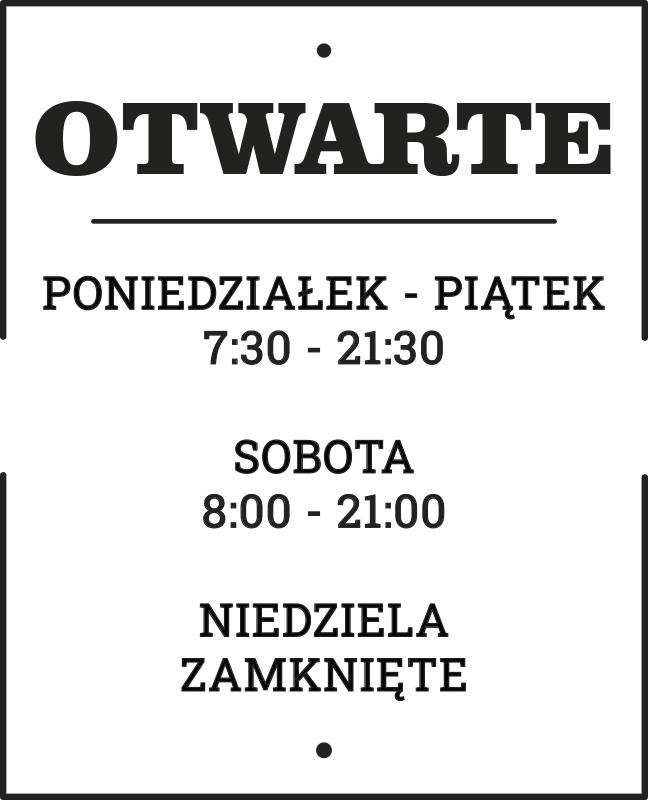 Naklejka na witrynę sklepową godziny otwarcia - TenStickers