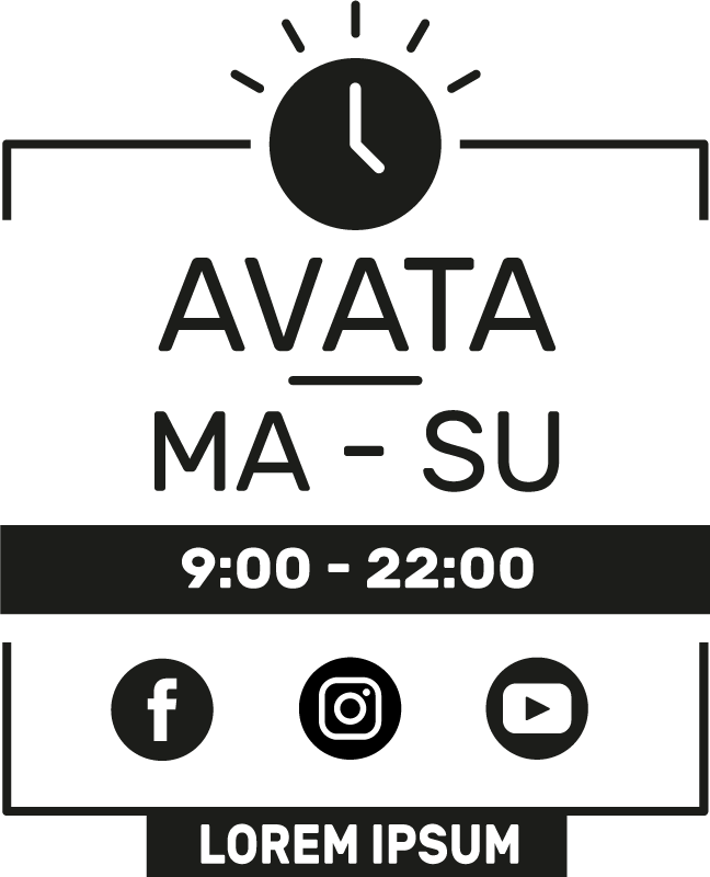 Henkilökohtainen aikataulu näyteikkunatarra - Tenstickers