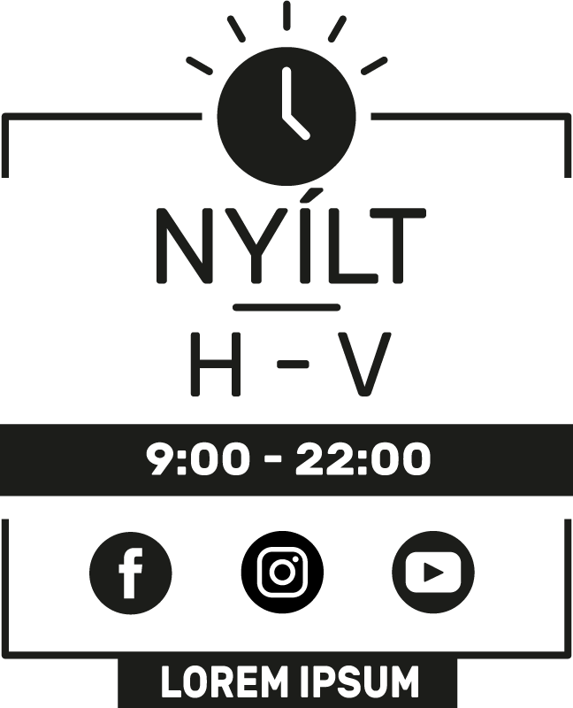 Személyre szabott órarend Matrica kirakat - TenStickers