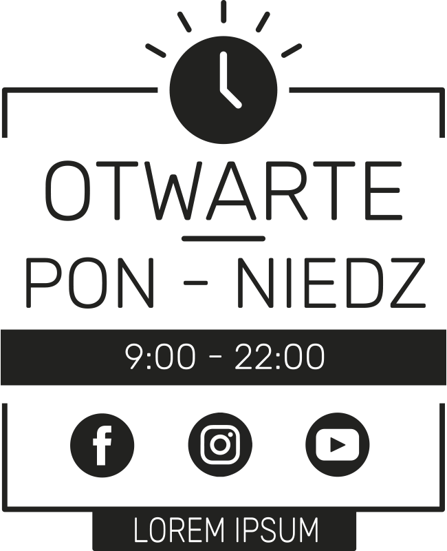 Naklejka na witrynę sklepową spersonalizowany harmonogram - TenStickers