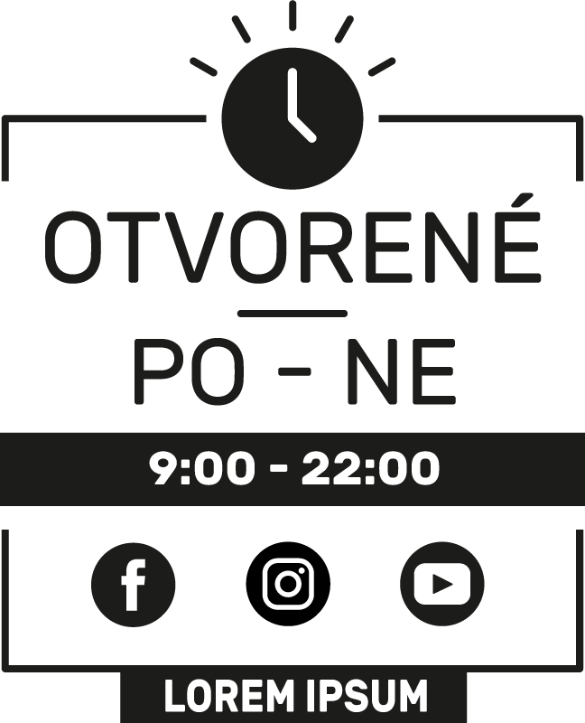 nálepky do výkladu personalizovaný rozvrh hodín - Tenstickers