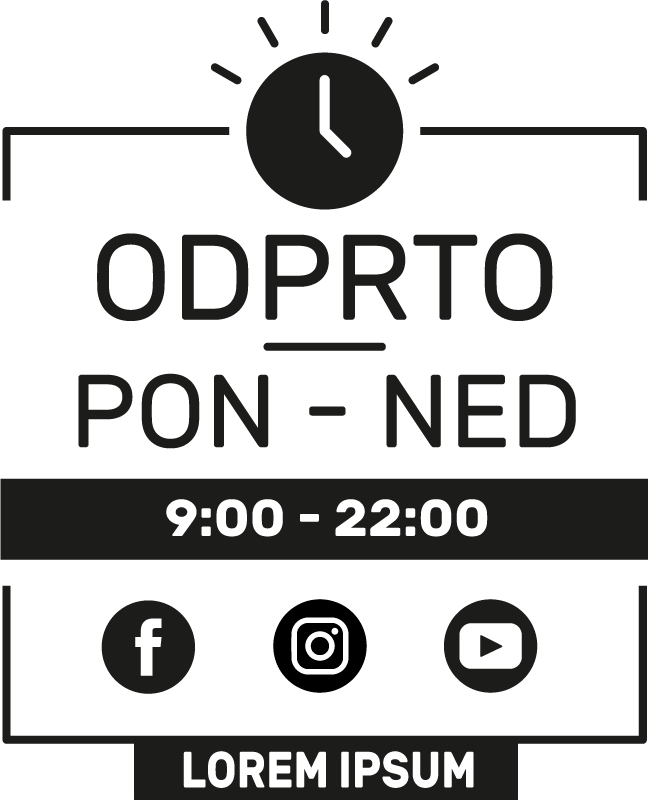 Prilagojen urnik nalepka za promocijo prodaje - TenStickers