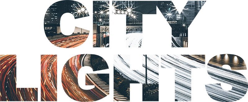 αυτοκόλλητο τοίχου φώτα της πόλης - TenStickers