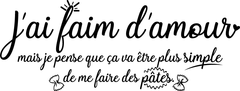 Sticker salle à manger citation d'amour drôle - TenStickers