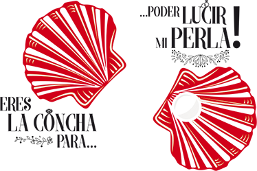 Vinilos para boda media concha - TenVinilo