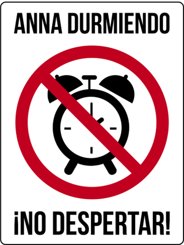 Pegatina personalizable no despertar - TenVinilo