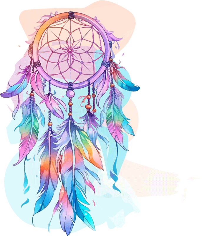 Sticker chambre ado dreamcatcher de motivation coloré - TenStickers