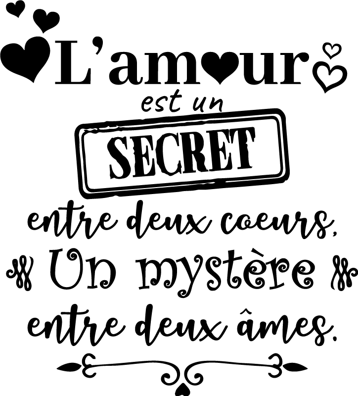 Sticker chambre citation poésie d'amour en français - TenStickers