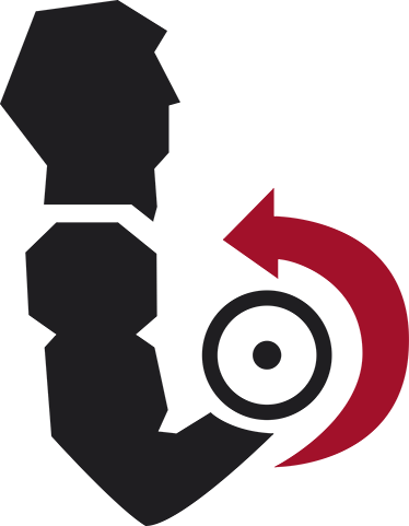 Adhesivo icono culturista pesas - TenVinilo