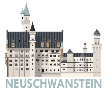 Wandtattoo Schloss Neuschwanstein - TenStickers