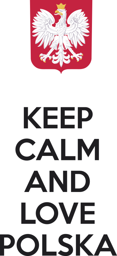 Naklejka dekoracyjna Keep Calm and Love Polska - TenStickers