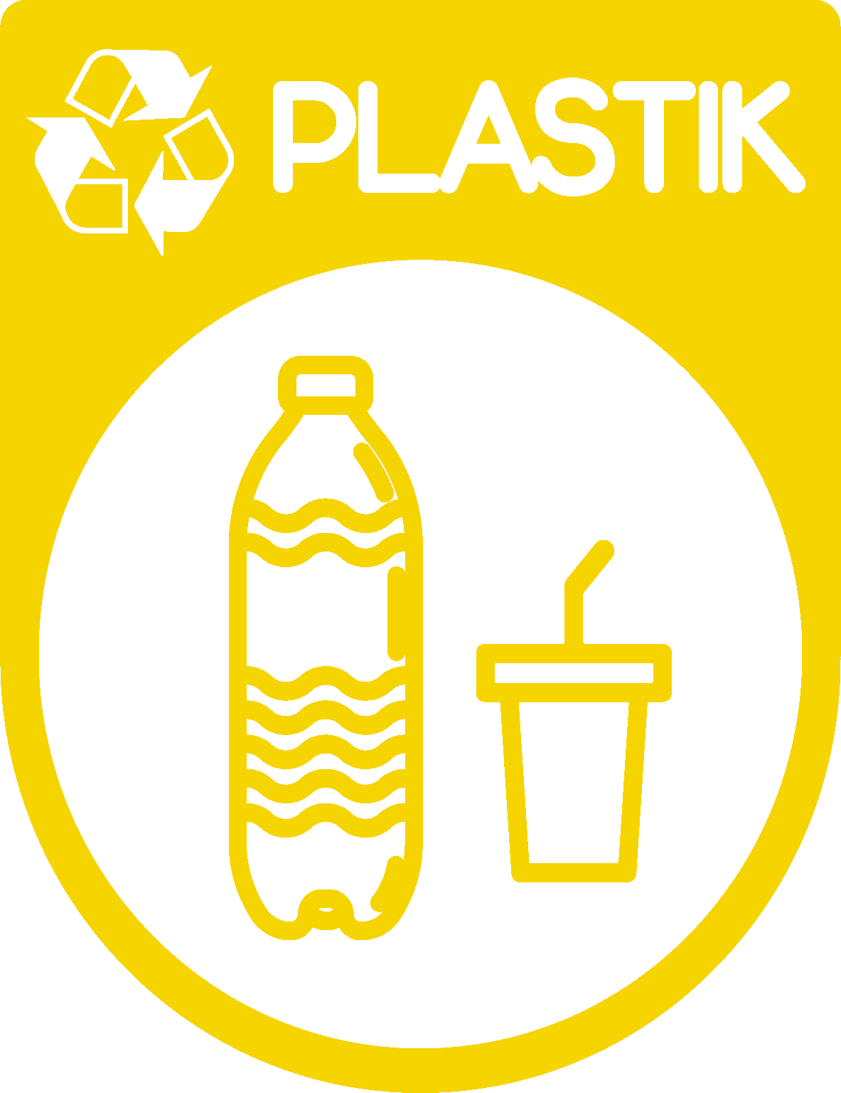 Genbrug af plastik beholder wallsticker - TenStickers