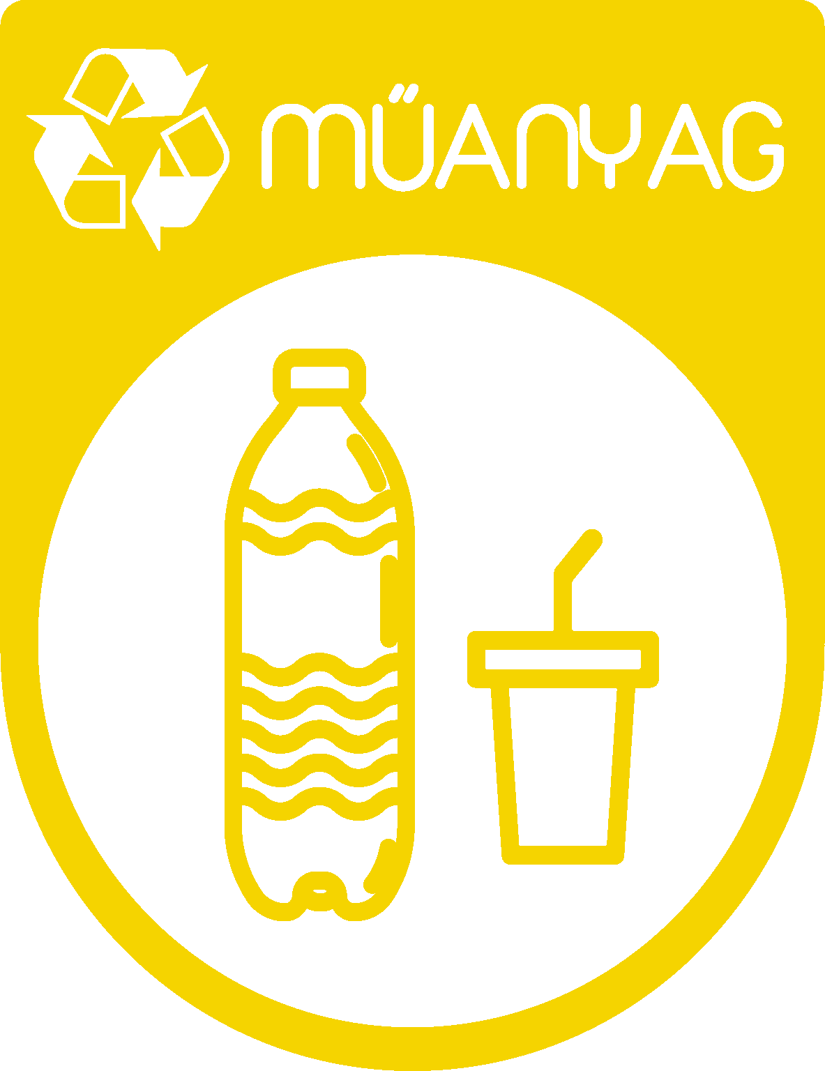 Műanyag újrahasznosítás Matrica szemeteskuka - TenStickers