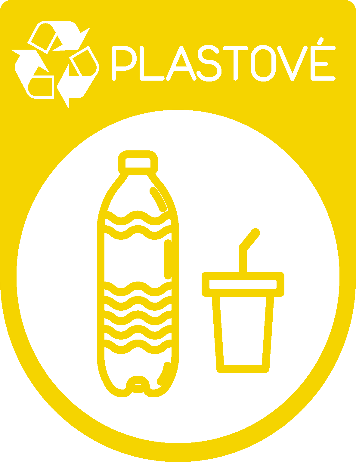 nálepky na odpadkové koše recyklácia plastov - Tenstickers