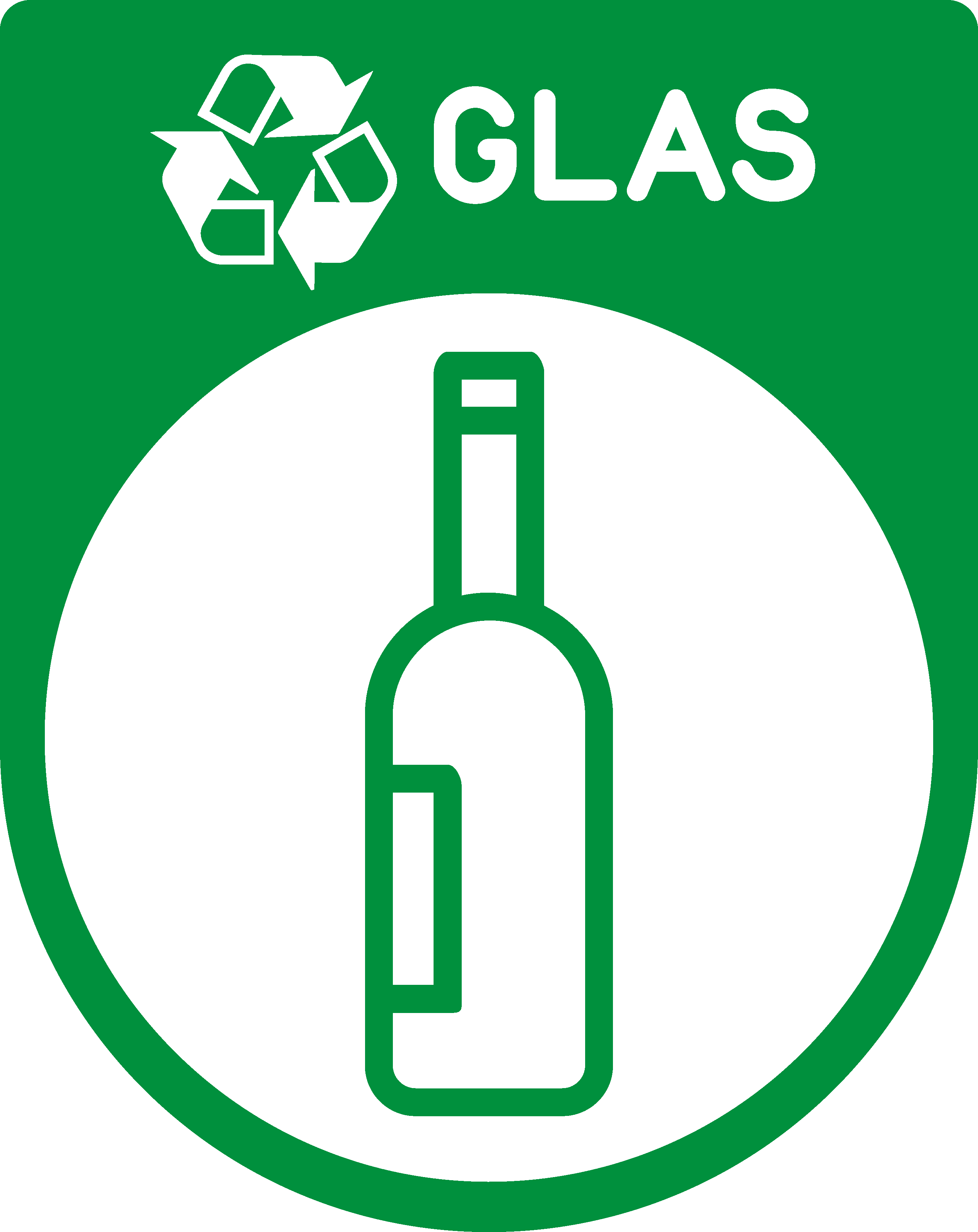 Genbrug af glas beholder wallsticker - TenStickers