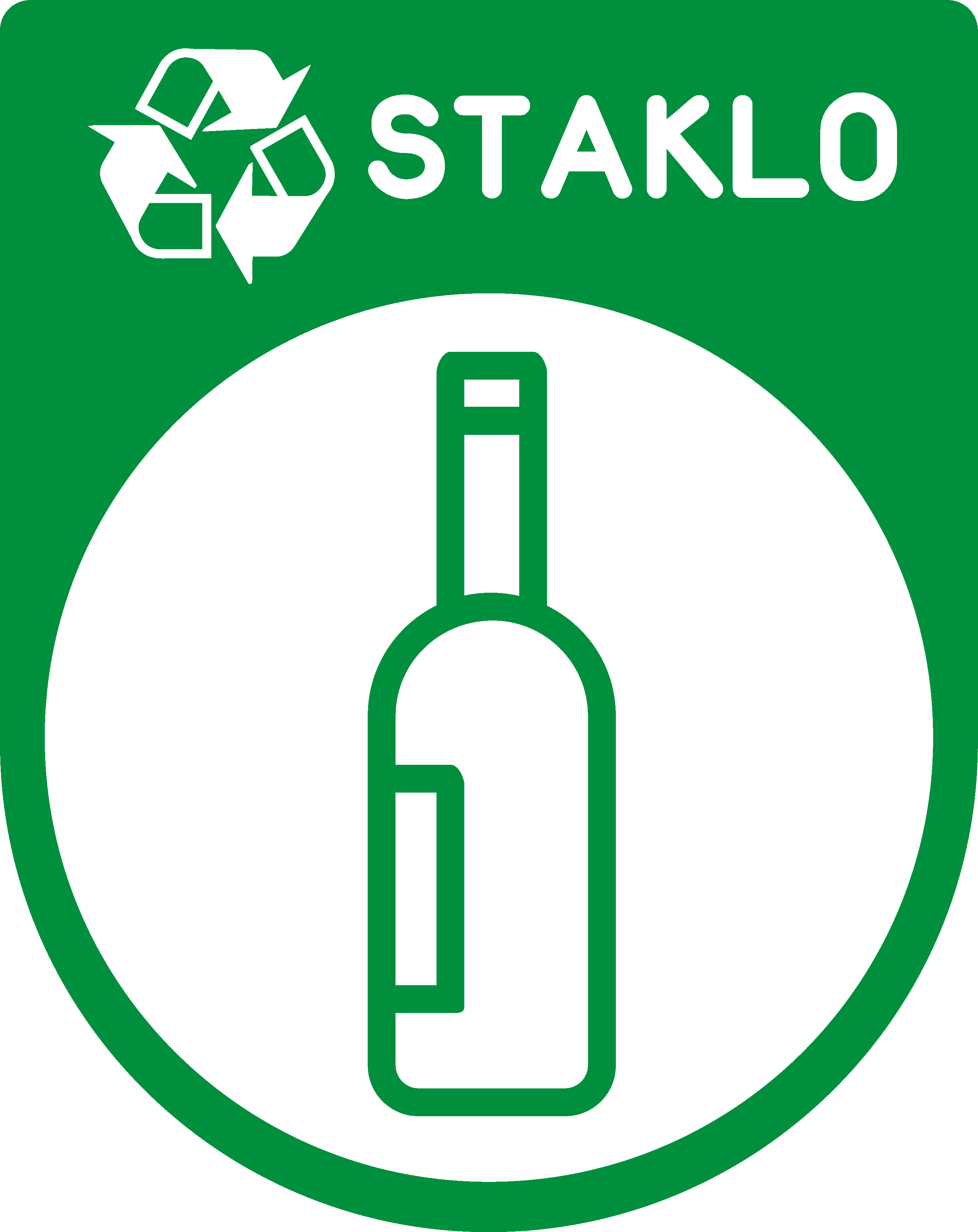 Naljepnice spremnik reciklaža stakla - TenStickers