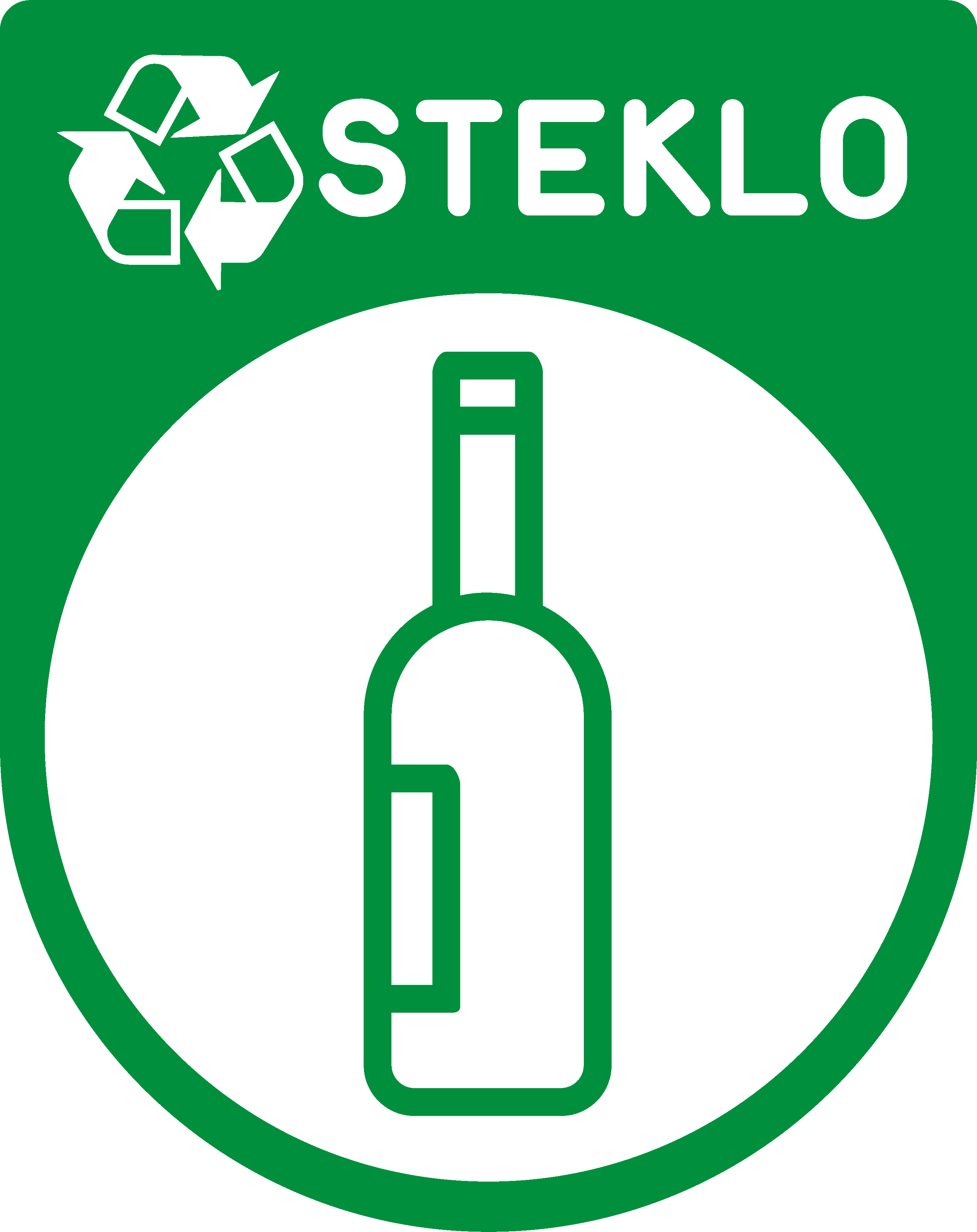 Recikliranje stekla nalepka za zabojnike - TenStickers