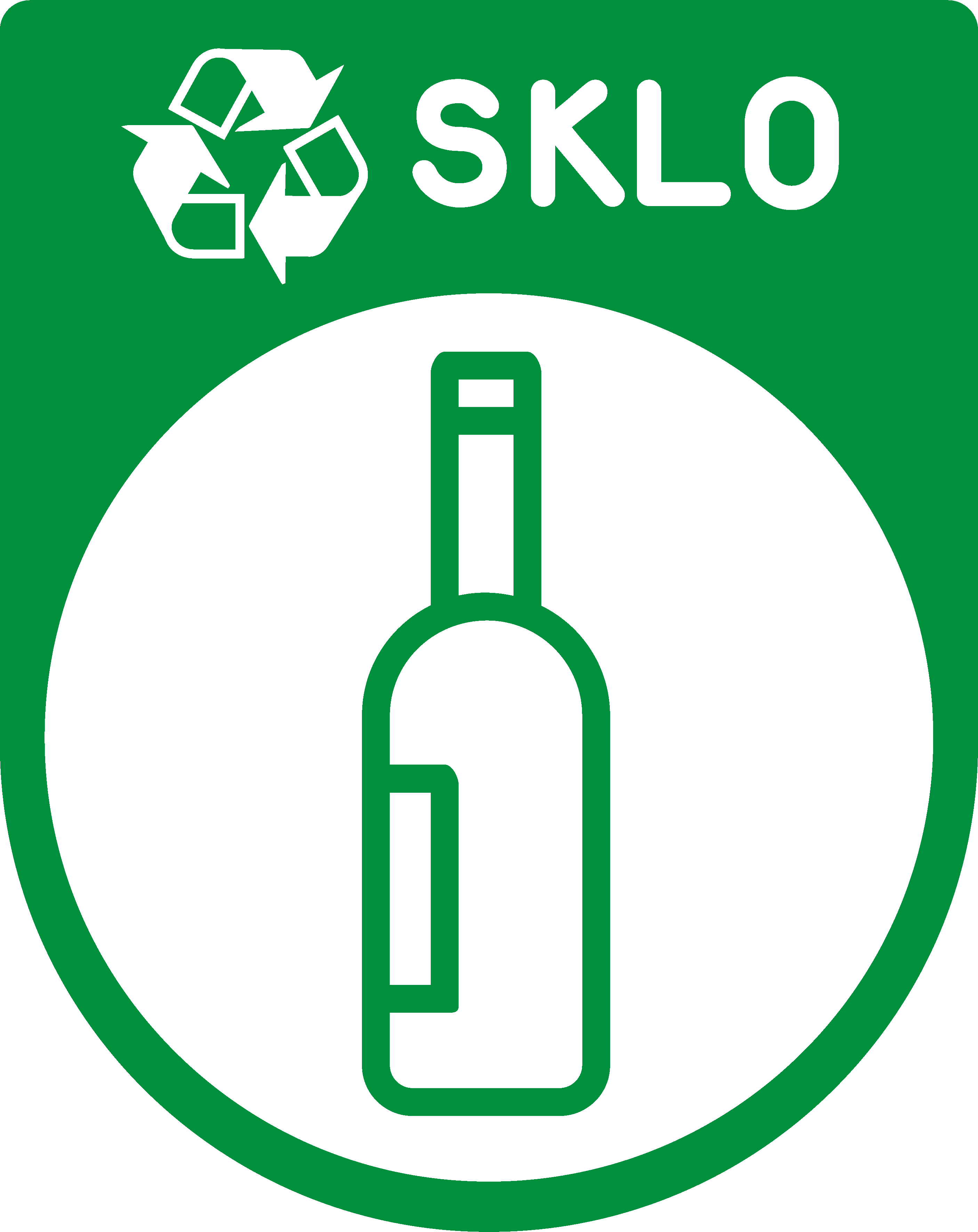 nálepky na odpadkové koše recyklácia skla - Tenstickers