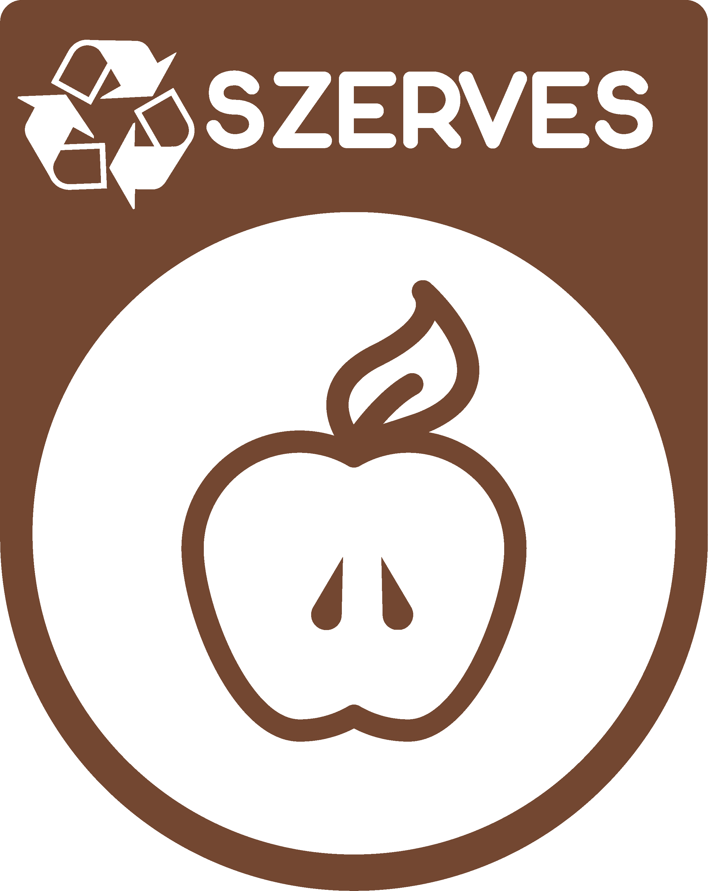 Szerves újrahasznosítás Matrica szemeteskuka - TenStickers