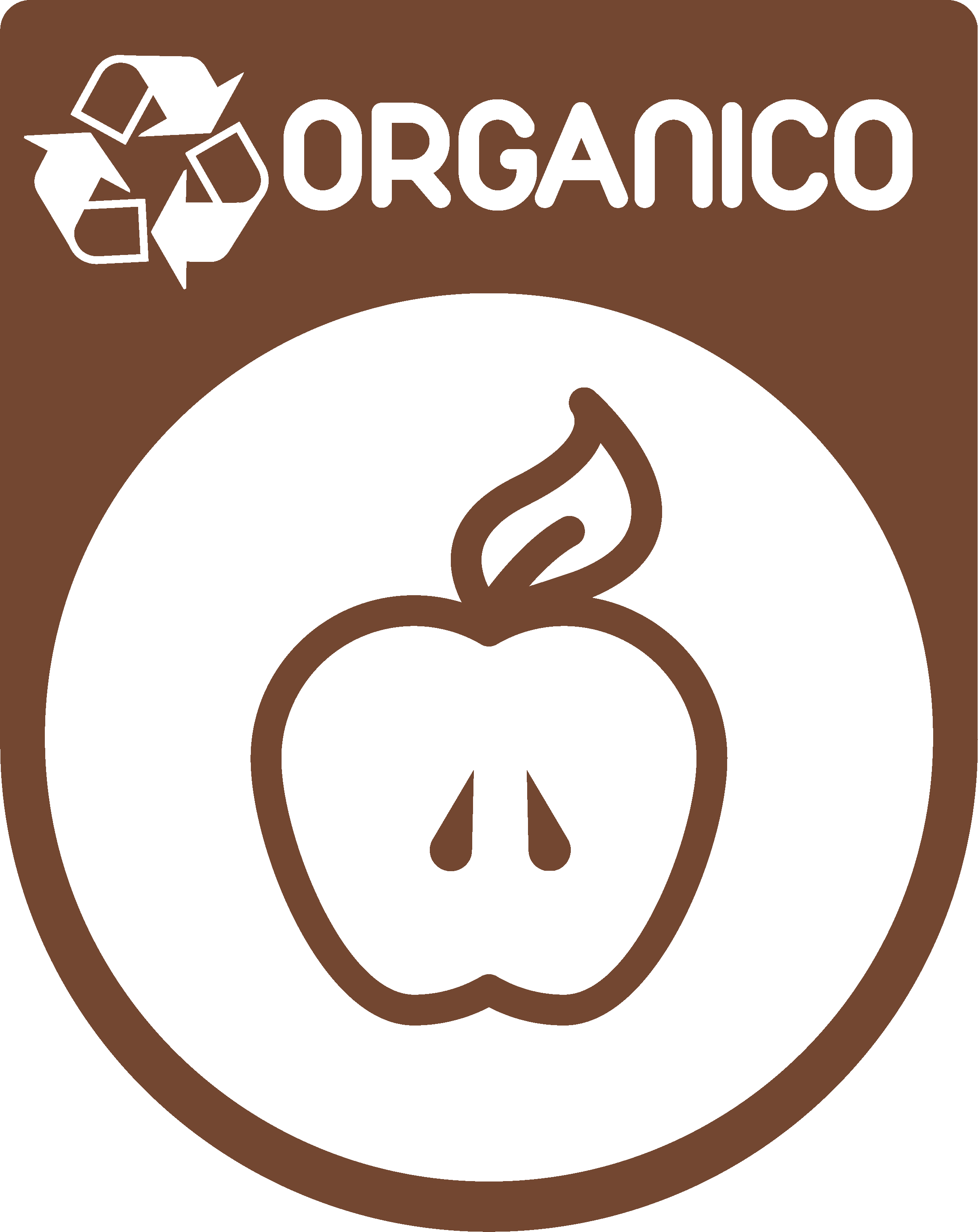 Adesivo contenitore riciclaggio organico - TenStickers