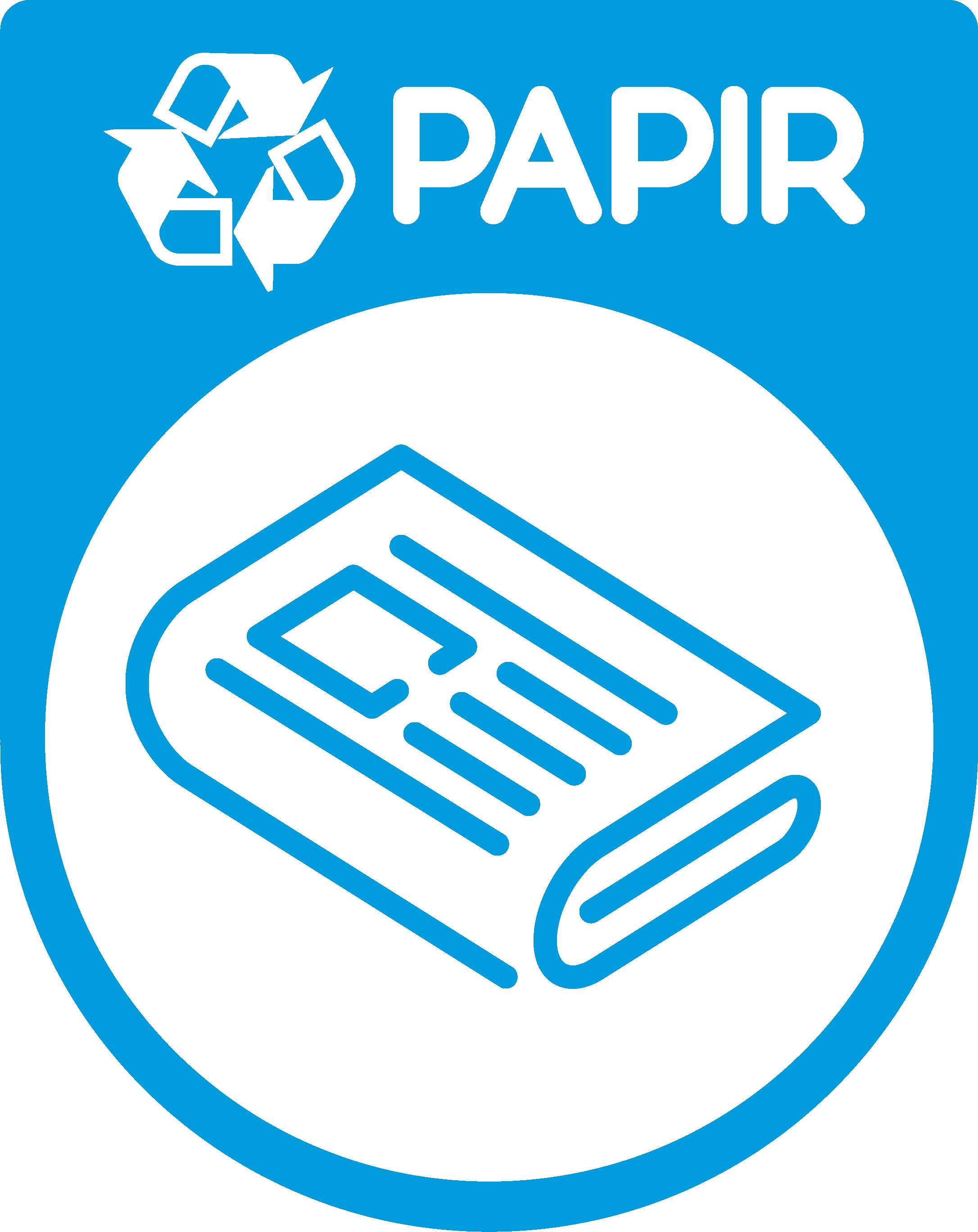 Naljepnice spremnik recikliranje papira - TenStickers