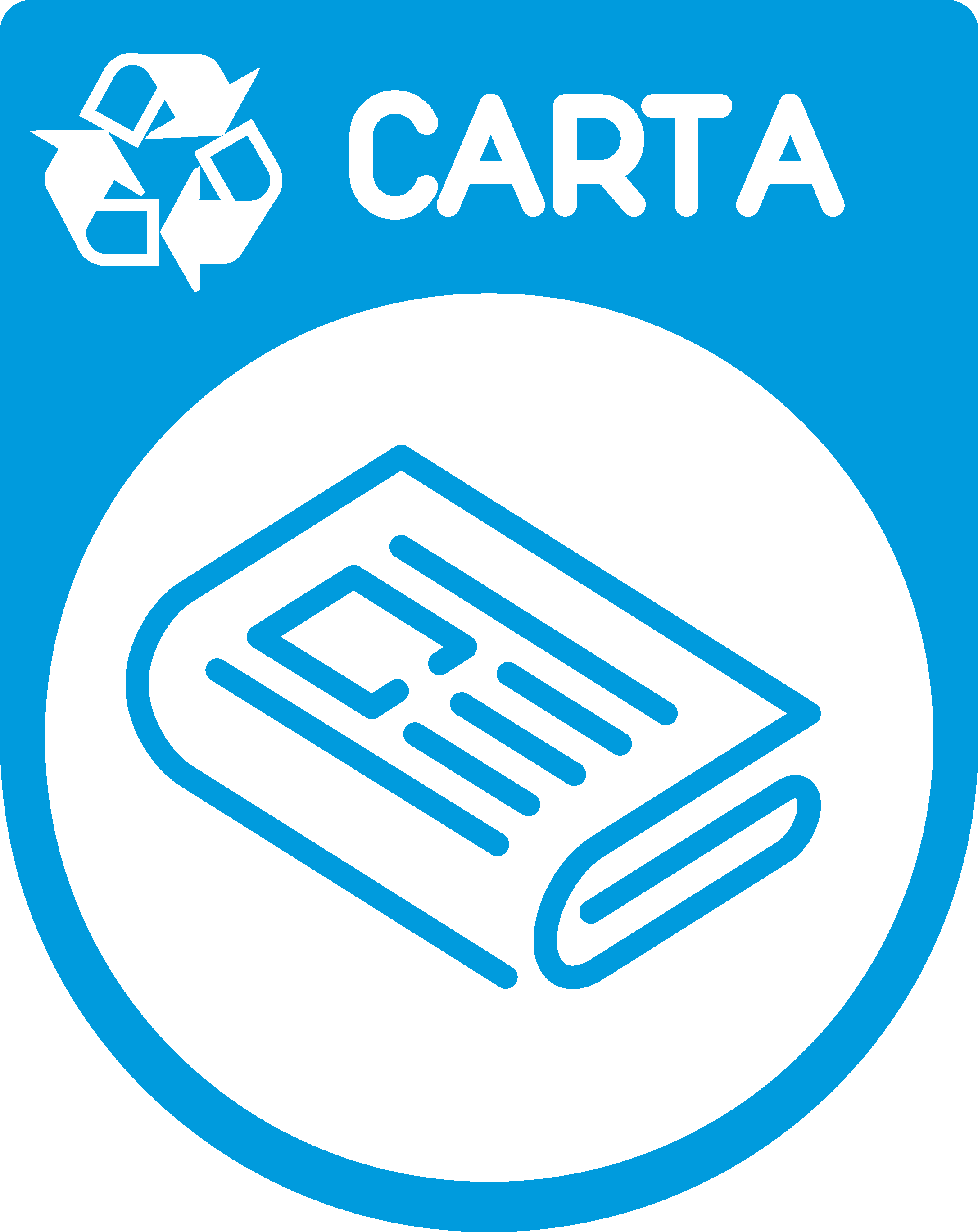 Adesivo contenitore riciclaggio della carta - TenStickers