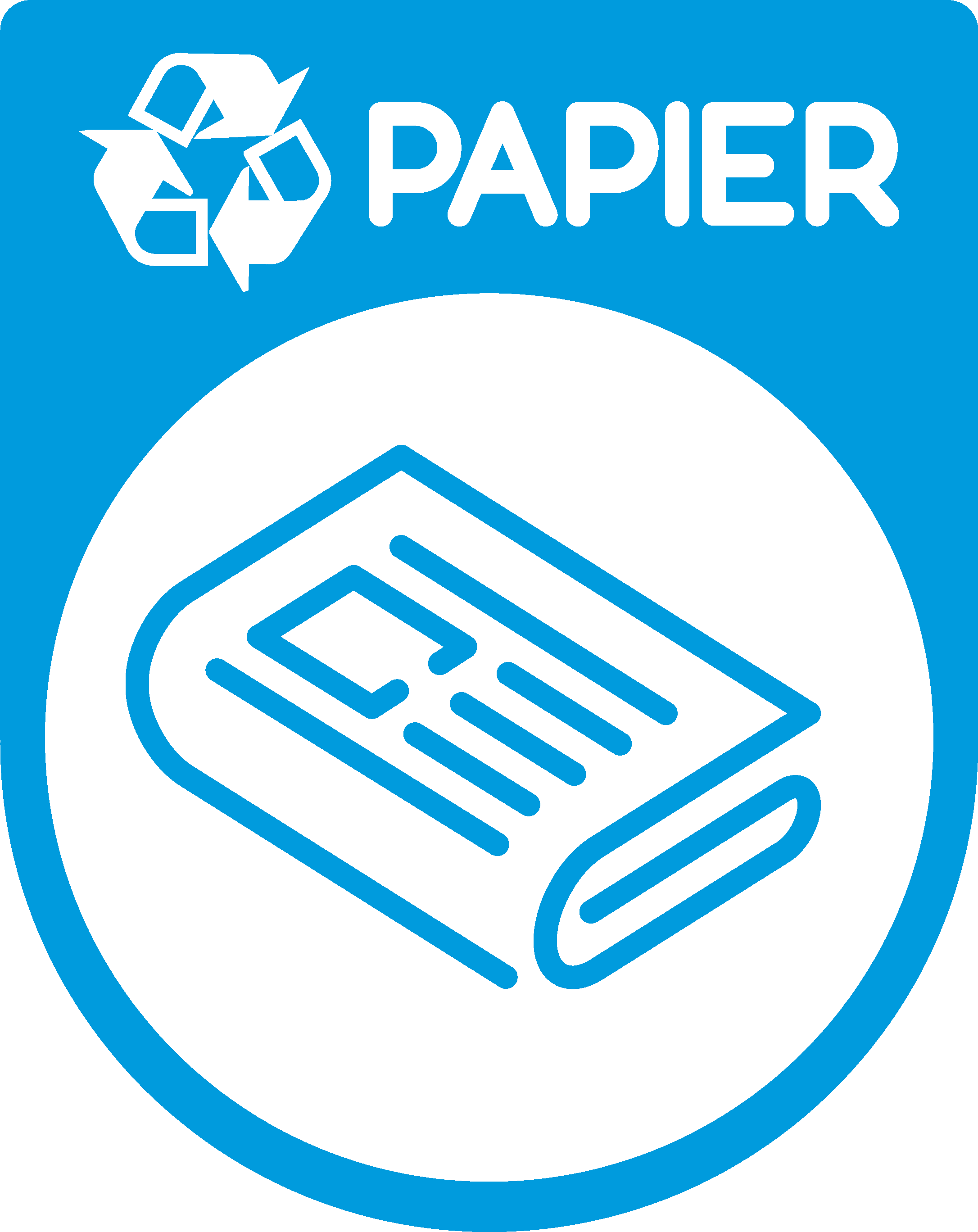 nálepky na odpadkové koše recyklačný papier - Tenstickers