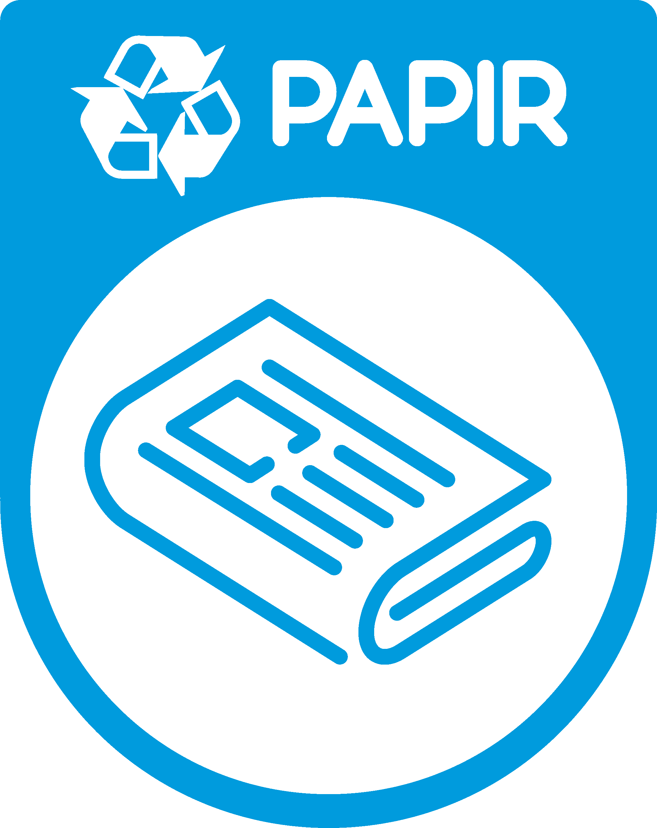 Recikliranje papirja nalepka za zabojnike - TenStickers