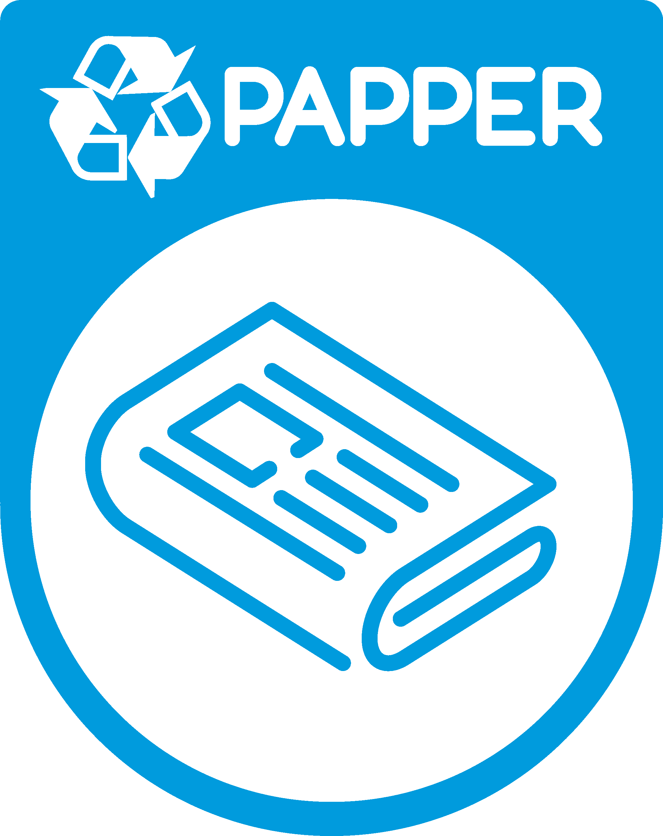 återvinningspapper Väggklistermärken behållare - Tenstickers