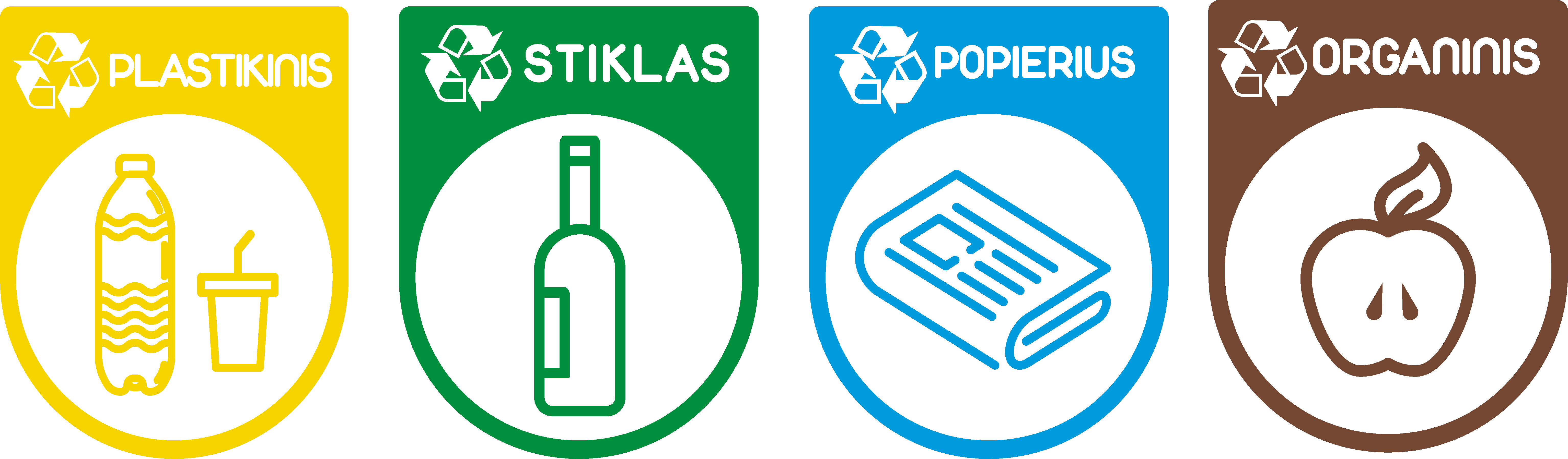 Perdirbimo pakuotė šiukšlių konteinerių lipdukas - „Tenstickers“