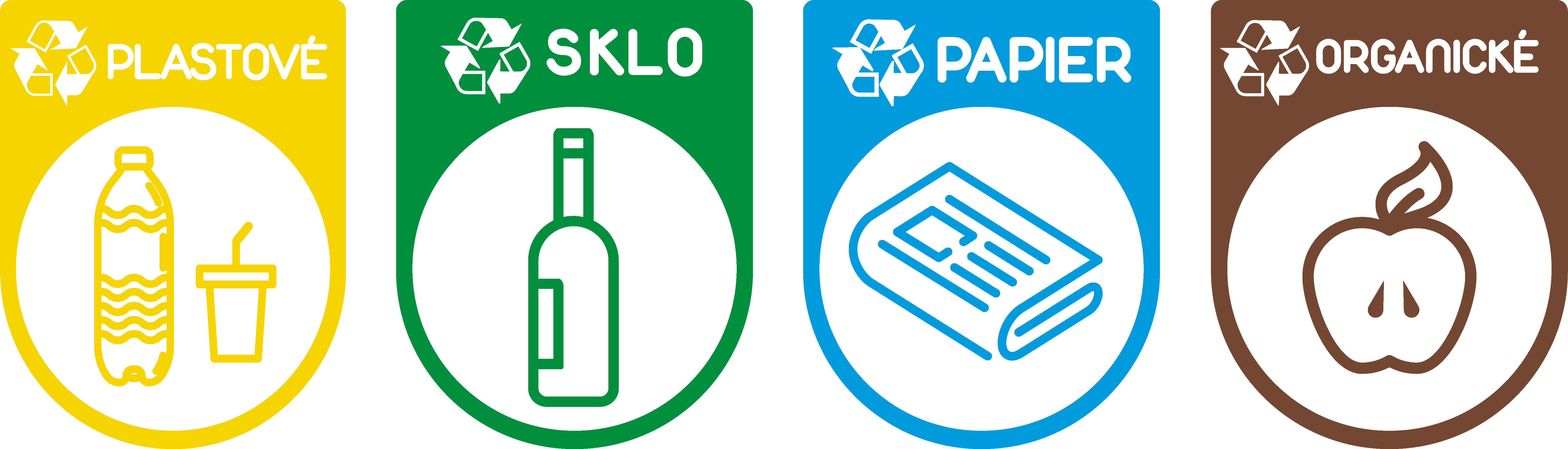 nálepky na odpadkové koše recyklačný obal - Tenstickers
