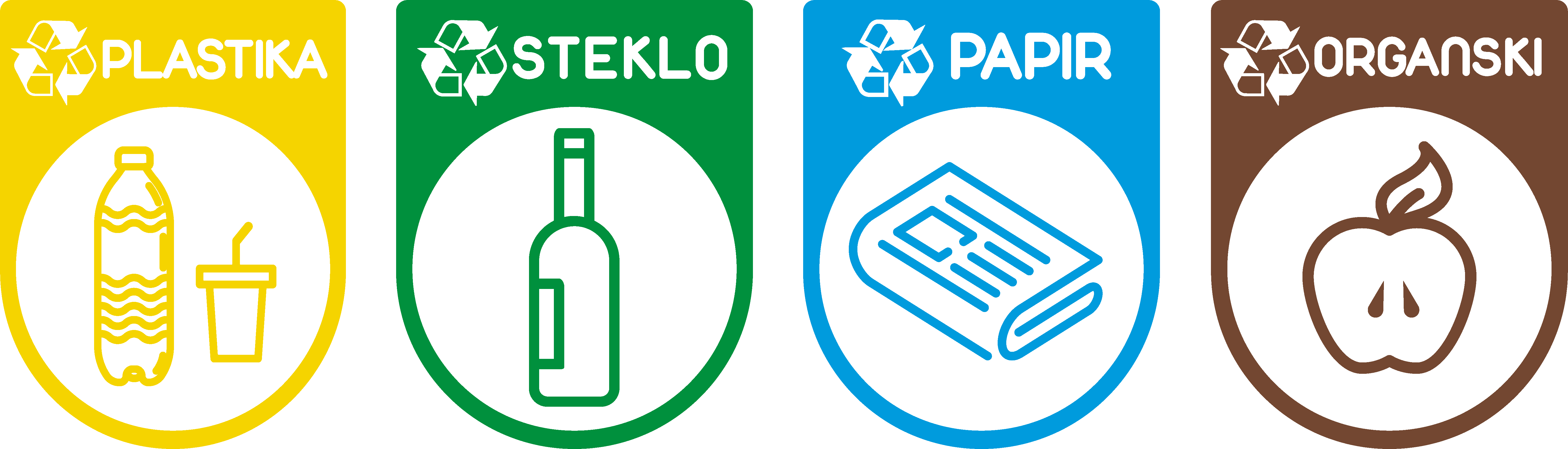Paket za recikliranje nalepka za zabojnike - TenStickers