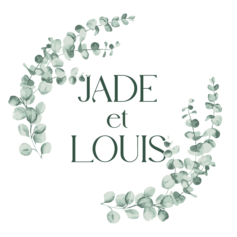 Sticker mariage conception de feuilles avec des noms - TenStickers