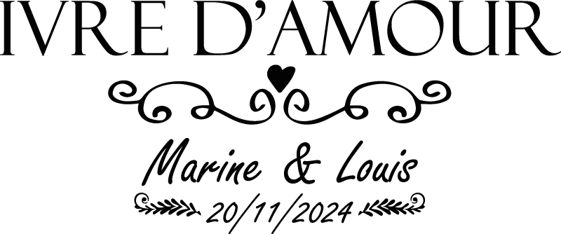 Sticker mariage ivre d'amour - TenStickers