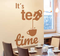 Vinilo texto tea time - TenVinilo
